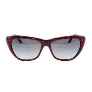 NWT Balmain Cat Eye Sunglasses Gradient Lens Red